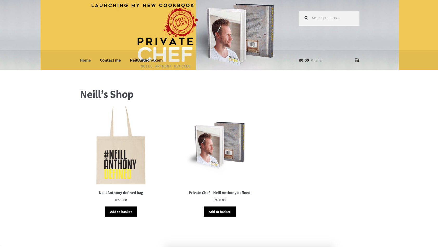 Neill Anthony web store development