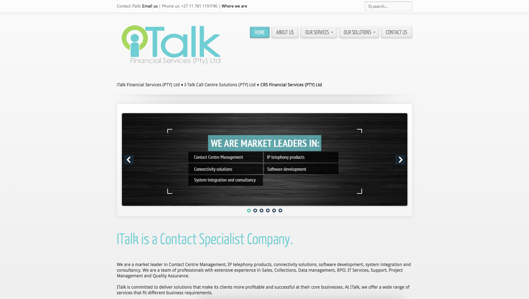 I-talk website development